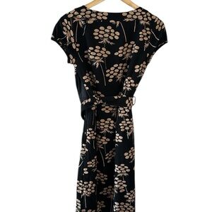 Boden Black Floral Dress Career 2 Office Siren Short Sleeve 🌺